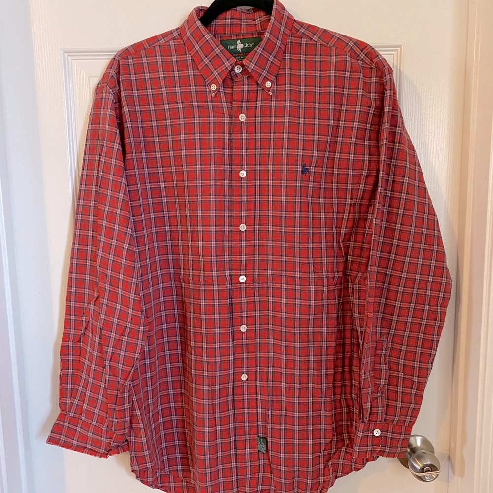 Hunt Club Plaid Long sleeve Button up